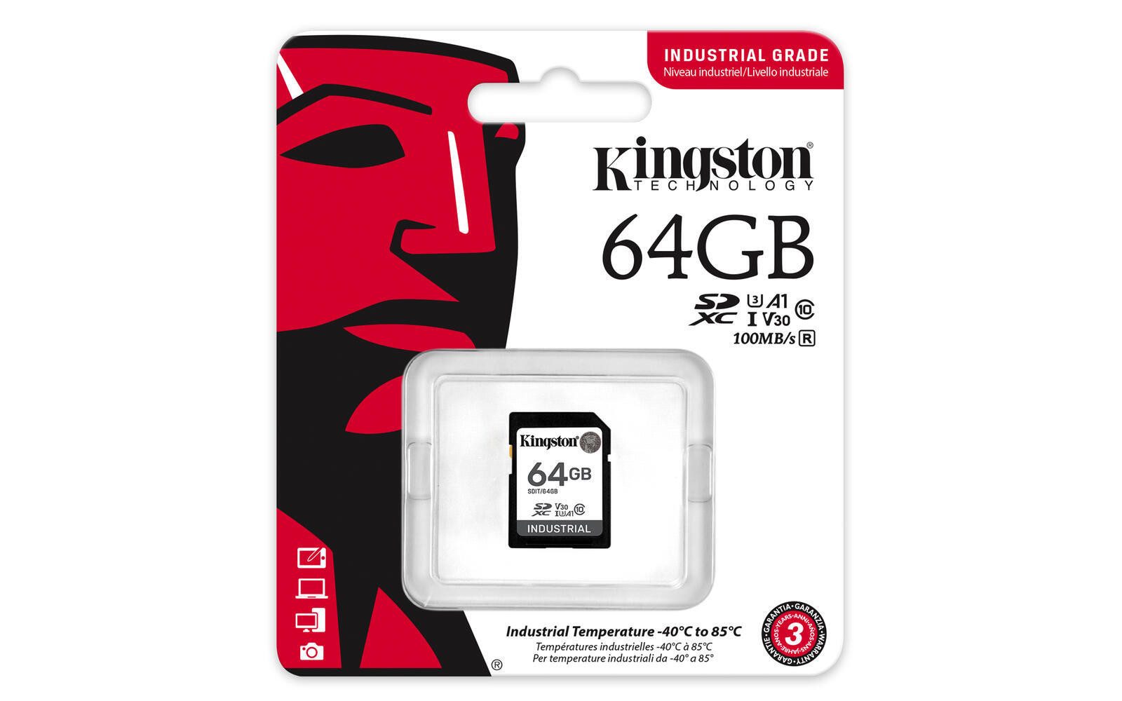 Kingston 64G SDXC Industrial pSLC Speicherkarte