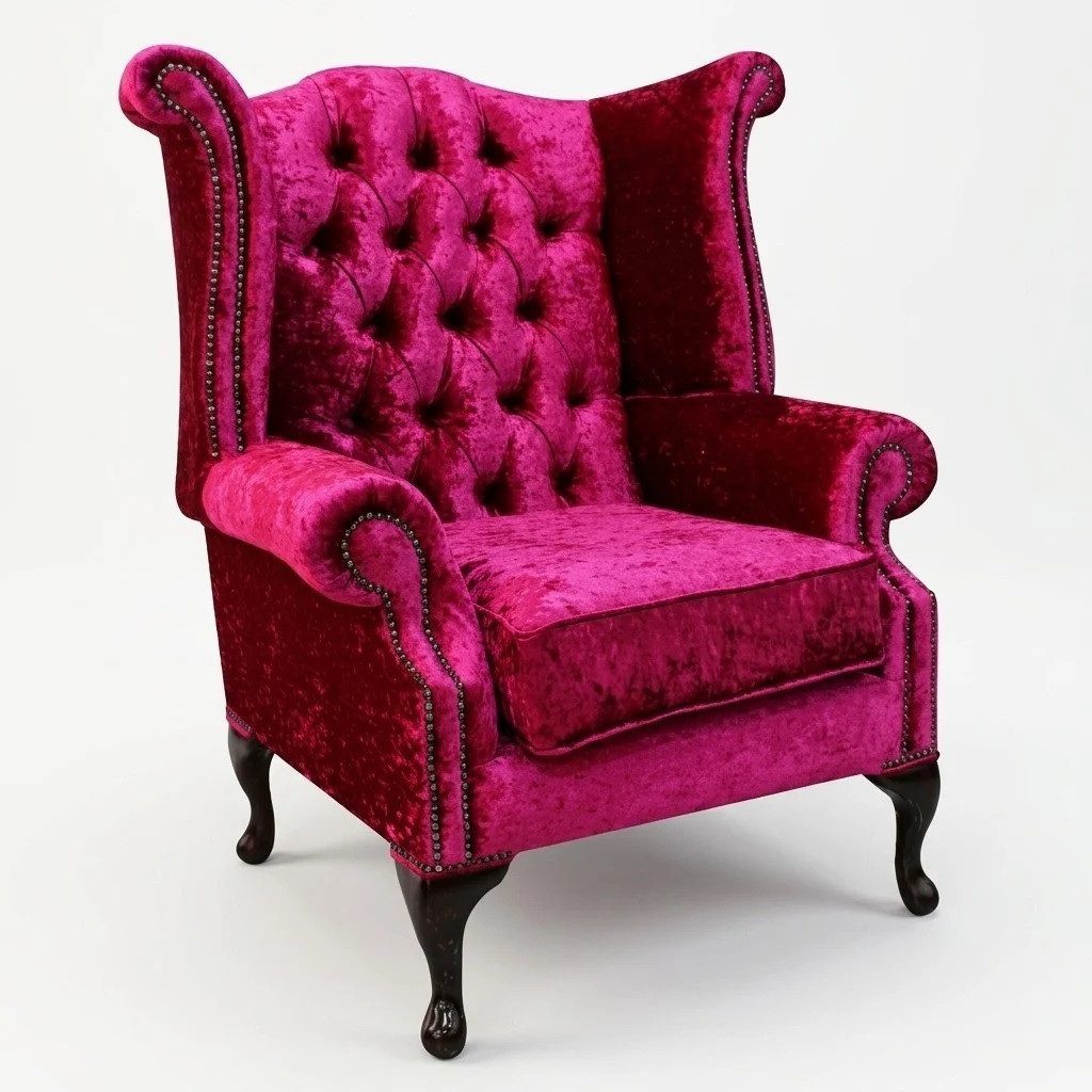 JVmoebel Chesterfield-Sessel Hochwertiger Luxus Chesterfield Sessel Neu (Relaxsessel inkl. Hocker), Hergestellt in Europa / elegante Naht