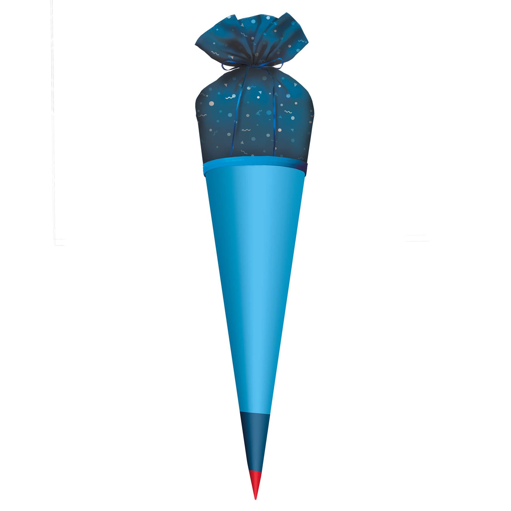 Roth Schultüte Roth DIY Stoffschultüte blau, 70cm, Verschluss Stoff