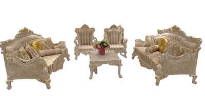 JVmoebel Wohnzimmer-Set Sofagarnitur 3+3+1+1 Sitzer Couchtisch Garnitur Sofa Couch Polster