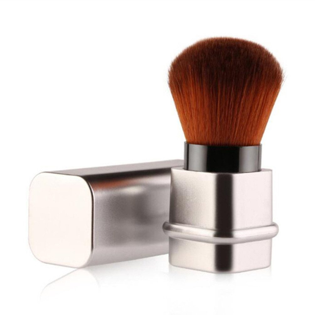 Puderpinsel Einziehbare Make-up Pinsel Tragbare Puderpinsel mit Abdeckung