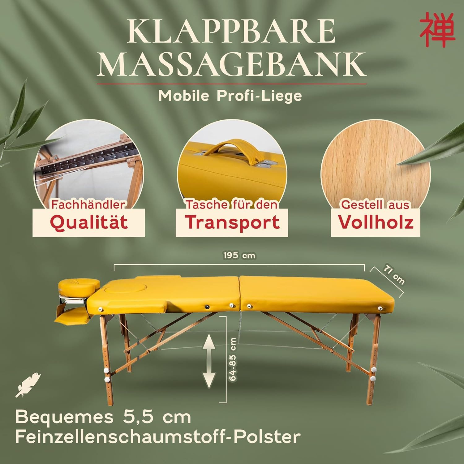 ZEN MASSAGE WARE Massageliege Massageliege Zen BASIC III Flat