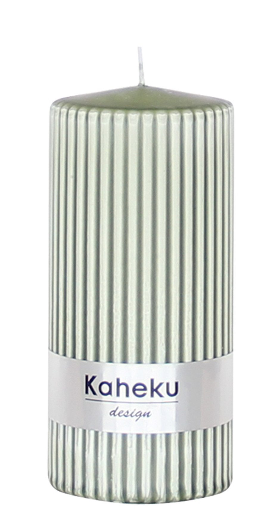 Kaheku Stumpenkerze Kaheku Rillenkerze, Powder Oliv, Ø 7 cm, 1173001515