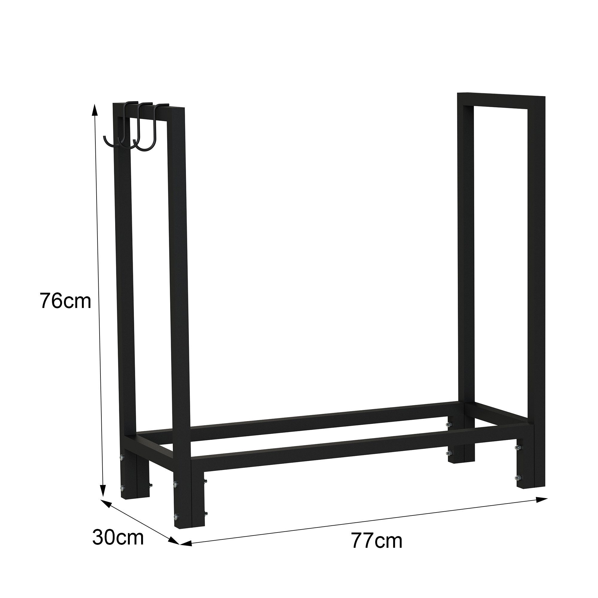 77x30x76cm Kaminholzregal SCHMIDT Brennholzregal security Kaminholzregal tools