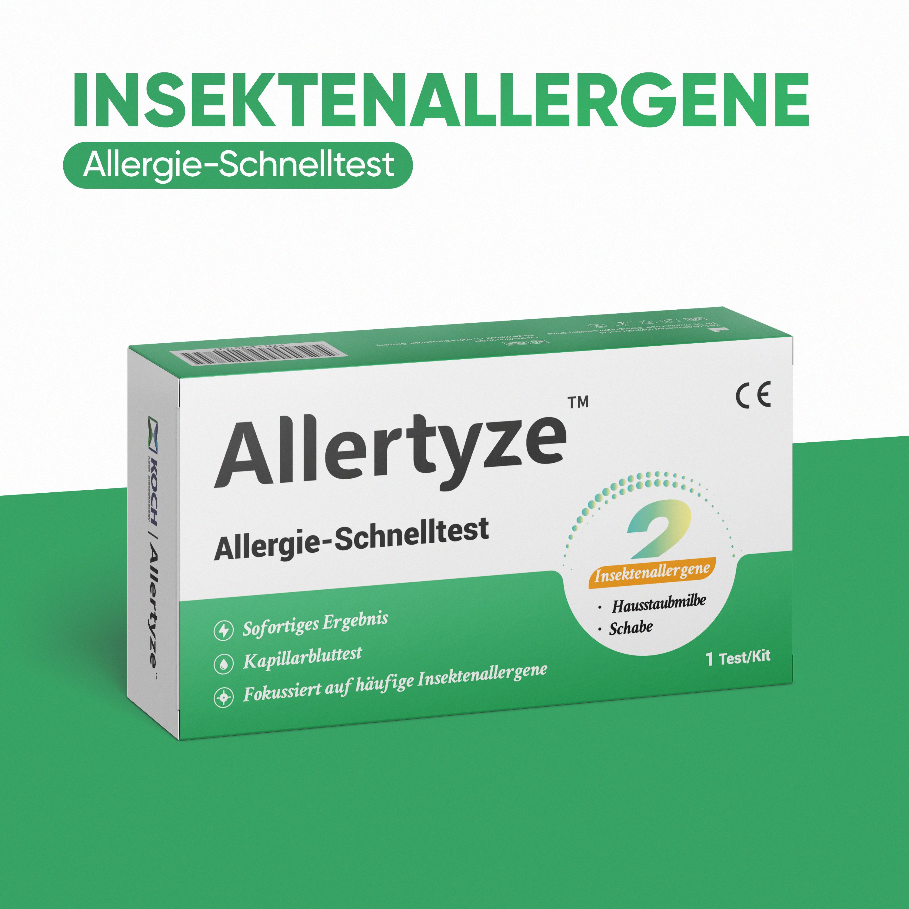 Björn&Schiller Bodentest Allergietest für zuhause, Allertyze 2 Insektenallergene Selbsttest