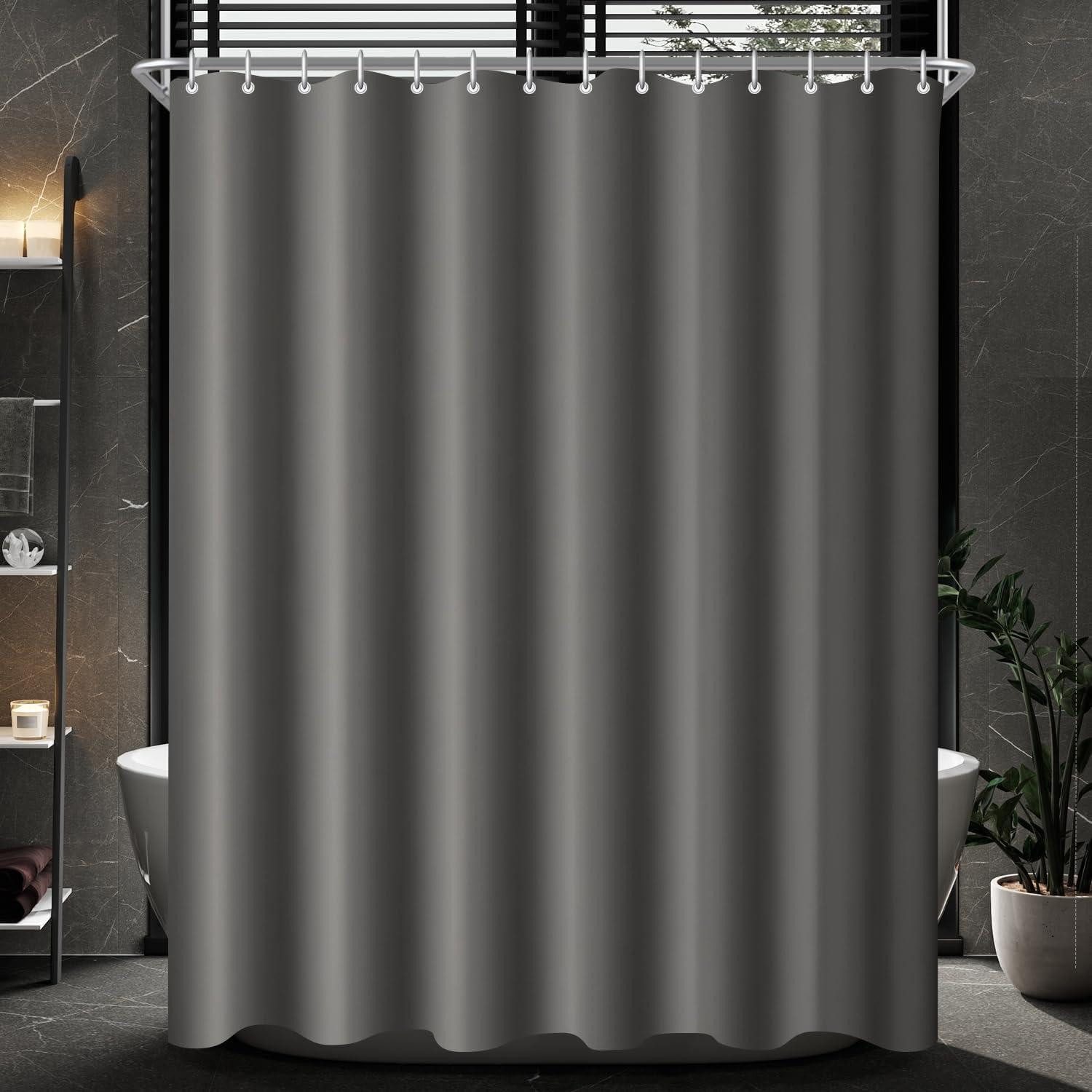 Lerores Duschvorhang Duschvorhang 240x200cm Dunkelgrau, Wasserabweisend, günstig online kaufen