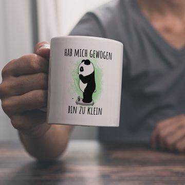 speecheese Tasse Hab mich gewogen bin zu klein Kaffeebecher mit süßem Panda