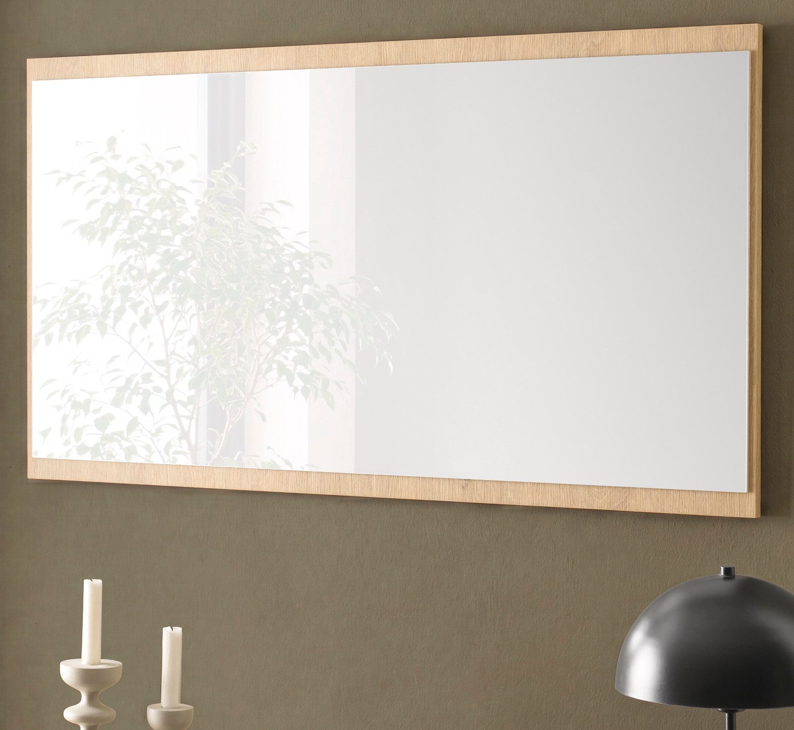 Furn.Design Wandspiegel Breda (Garderobenspiegel in Stone Eiche, 105 x 58 cm), mit großer Spiegelfläche