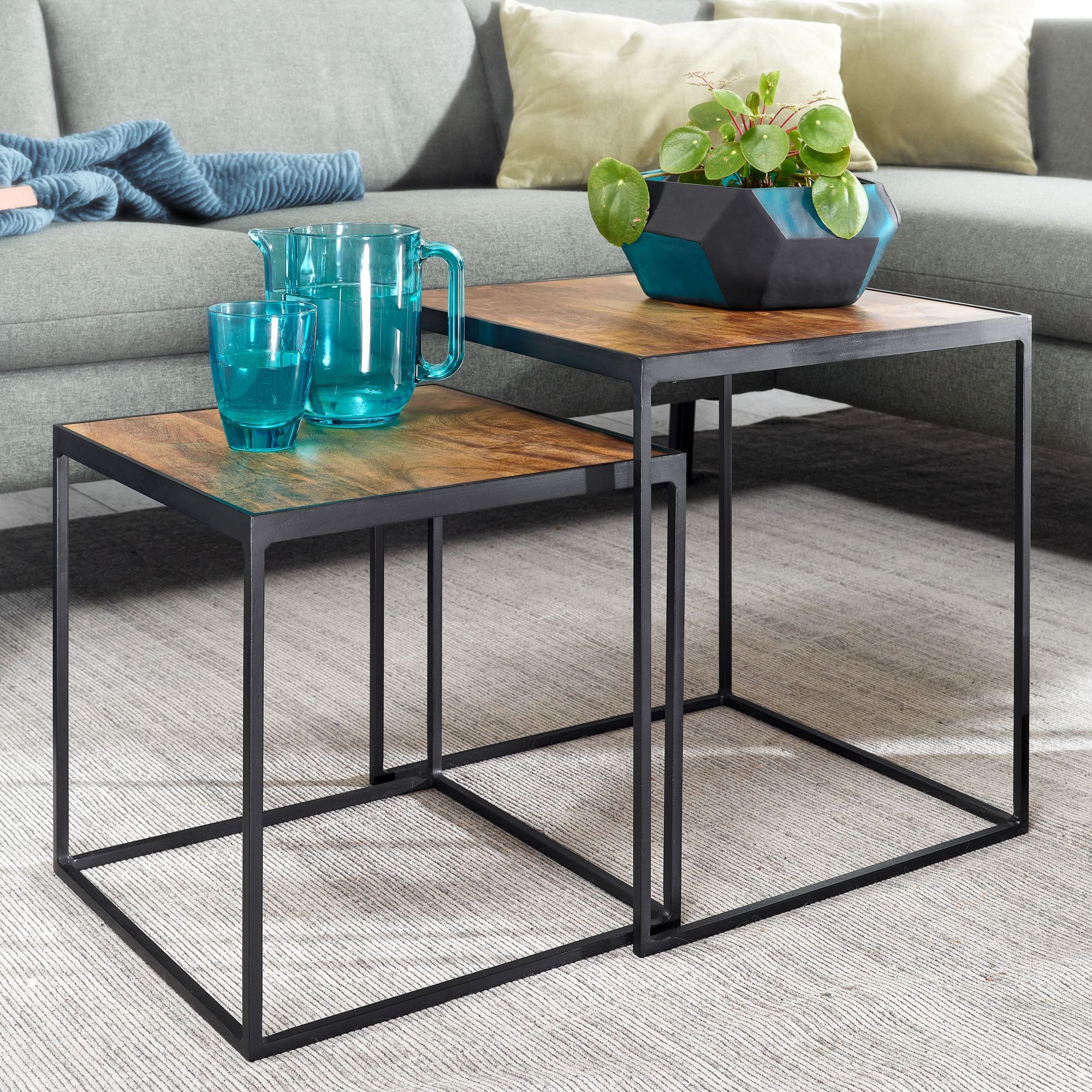 FINEBUY Satztisch FB79585 (Beistelltisch 2er Set günstig online kaufen