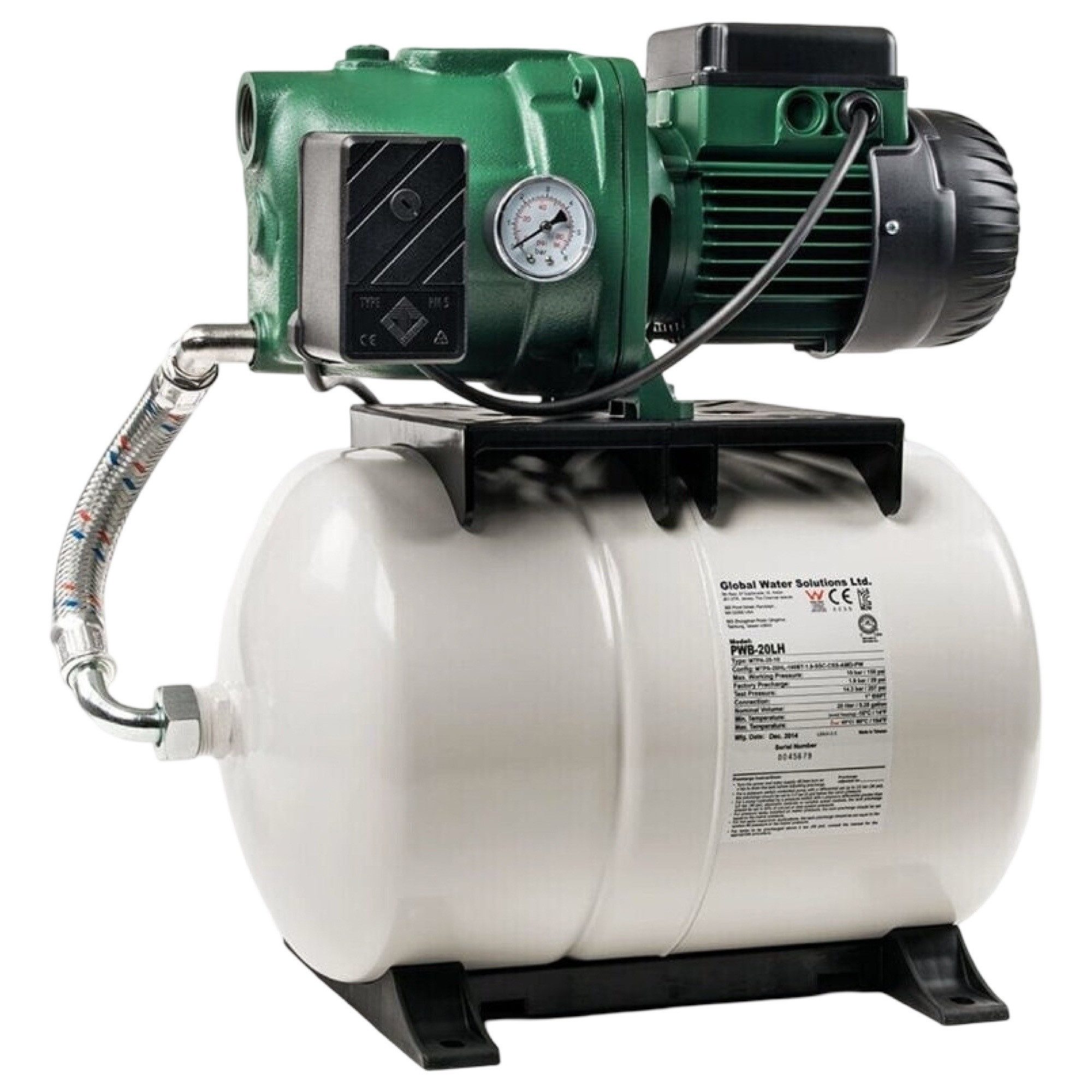 STEMAX-Wassertechnik Hauswasserwerk DAB Aquajet 82 M-G Hauswasserwerk Jetpumpe, 20L Membrankessel 3600 l/h 4,7 bar Jetpumpe