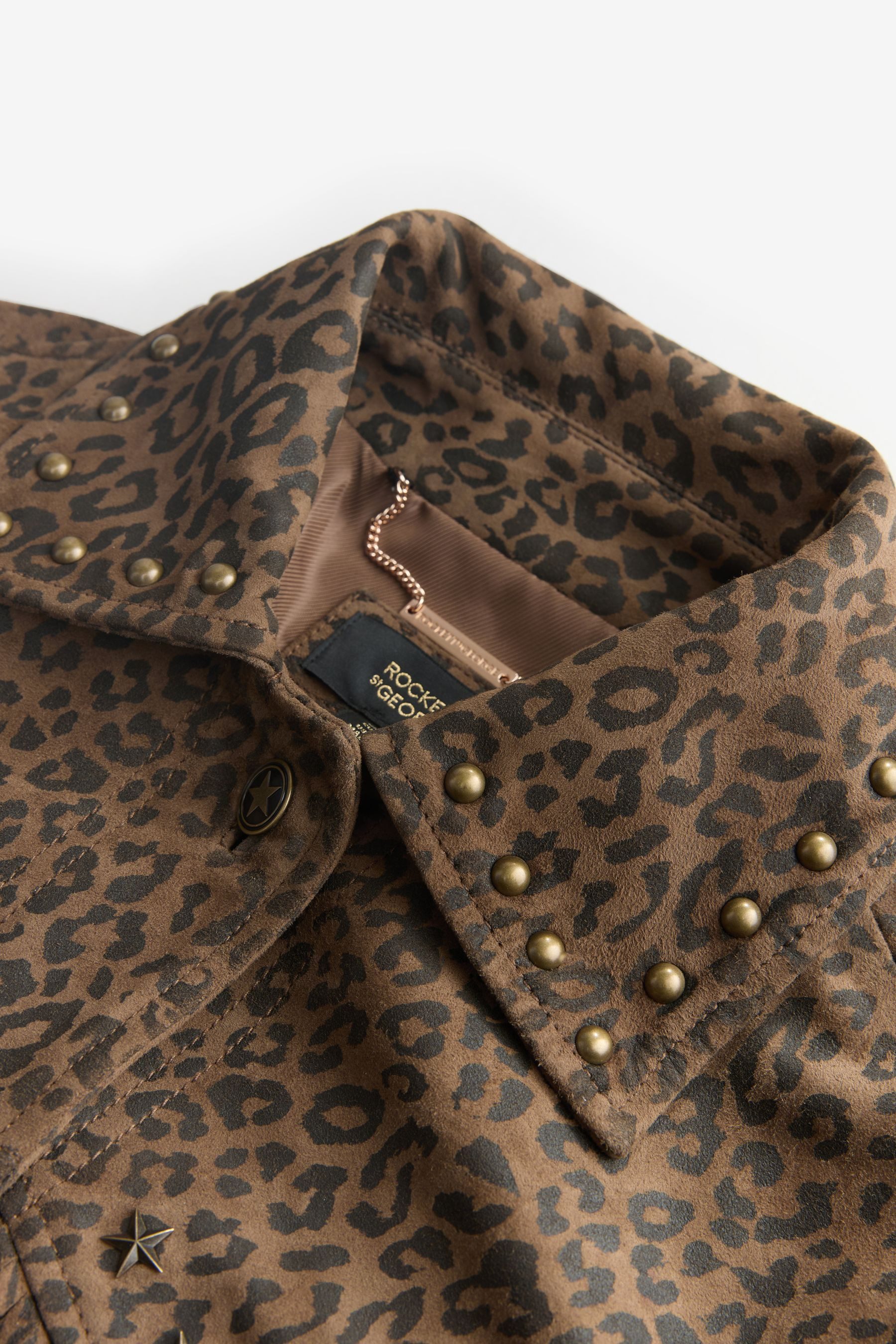 Rockett St George Lederjacke Rockett St George Velourslederjacke mit Fransen (1-St)