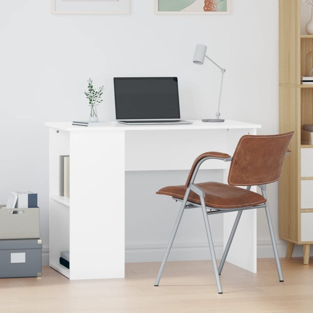 furnicato Schreibtisch Weiß 100x55x75 cm Holzwerkstoff