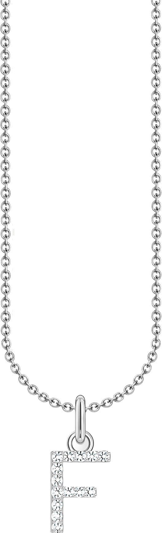 THOMAS SABO Kette mit Anhänger Buchstabe, mit Zirkonia (synth)