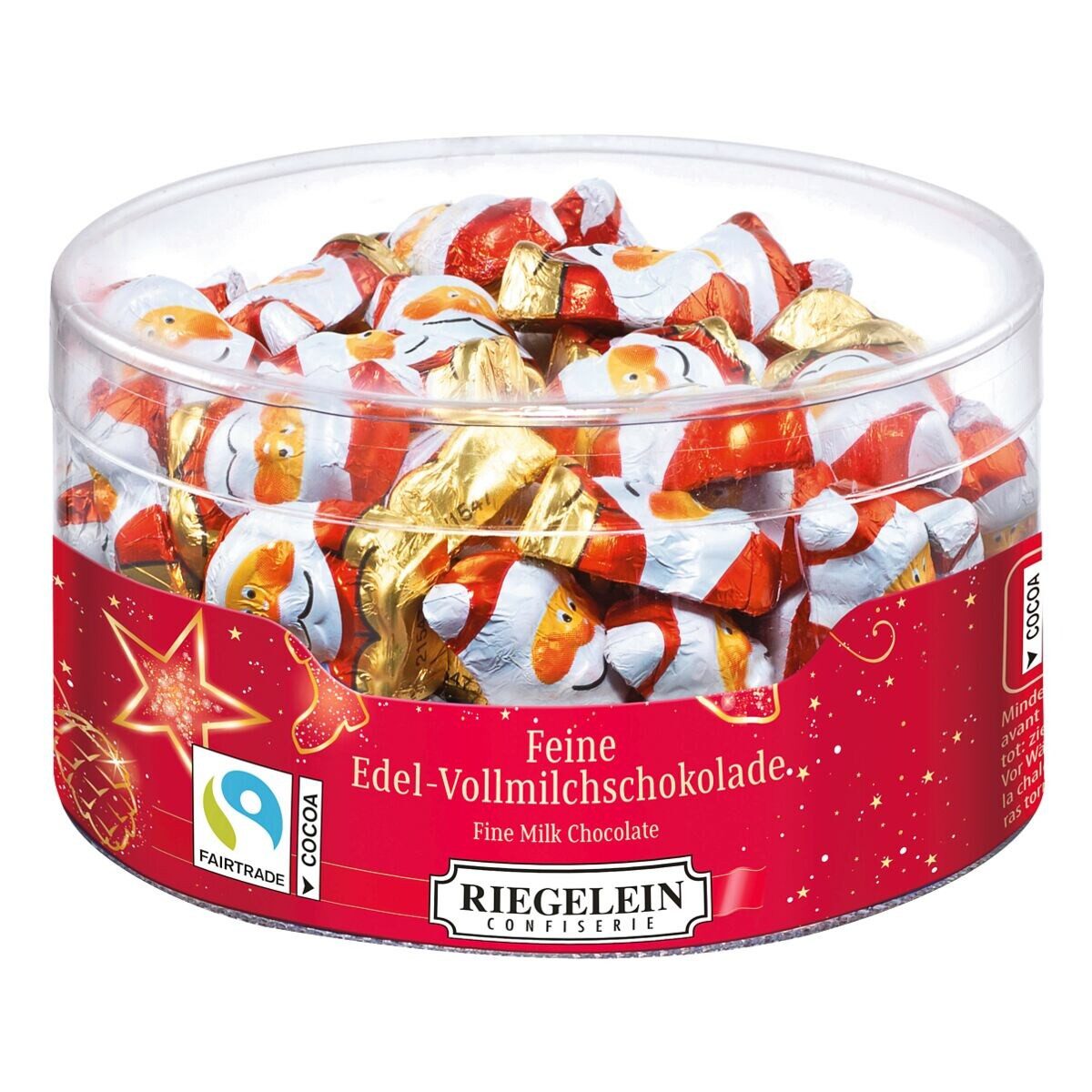 Riegelein Confiserie Schokolade Weihnachtswichtel, 80 Stück/Dose