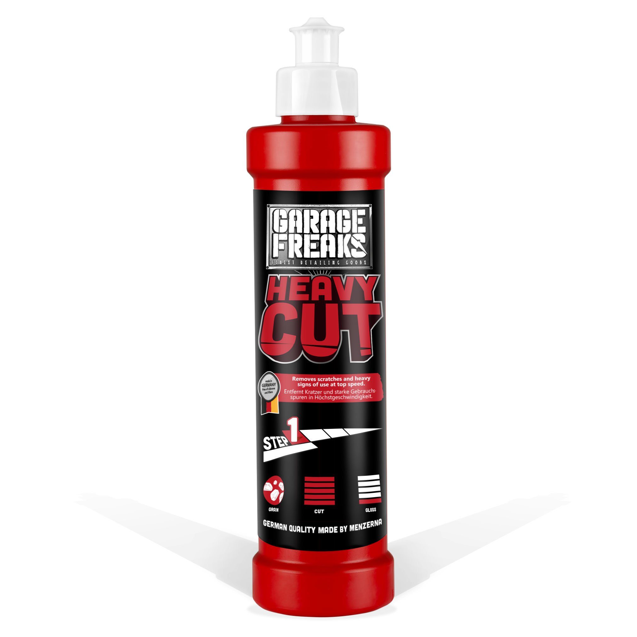 Garage Freaks Auto Handpolitur Set Heavy Cut Schleifpolitur 250ml + Mikrofasertuch Autopolitur (3 St), Auto Hand Polier Set
