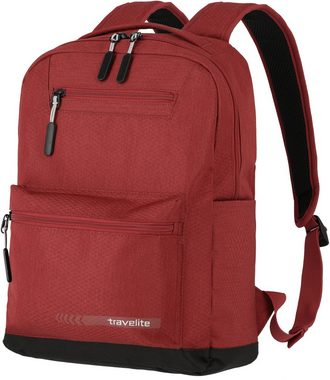 travelite Laptoprucksack Kick Off M,40 cm, rot, Arbeitsrucksack Schulrucksack Freizeitrucksack mit 13-Zoll Laptopfach
