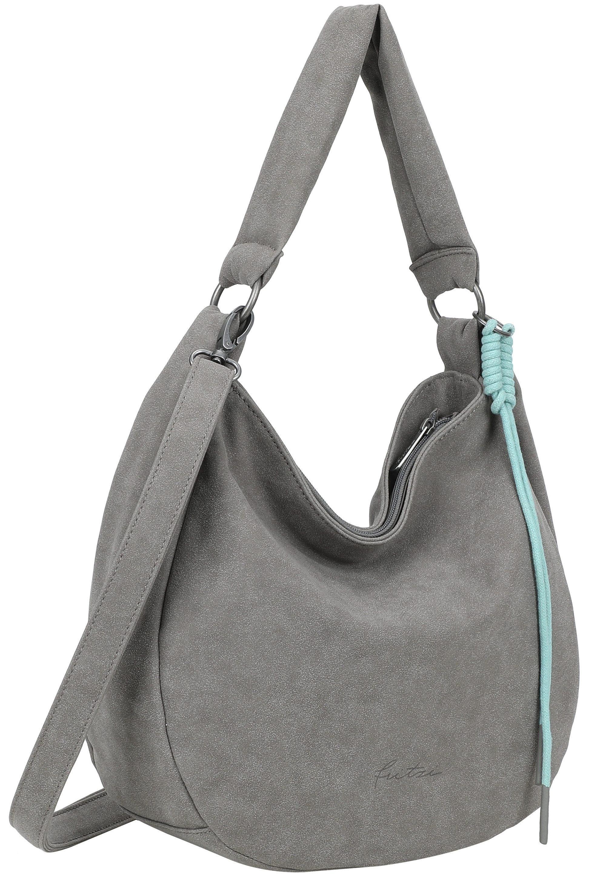 Fritzi aus Preußen Schultertasche Sue01 Suede Jacky Soft Dark Olive, mit verstellbarem Schultergurt