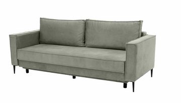 Furnix Schlafsofa BASTIA Sofa mit Schlaffunktion mit Bettkasten Fläche 142x189 cm, 221x90x99 cm, Metallbeine, hochweriger Polsterstoff