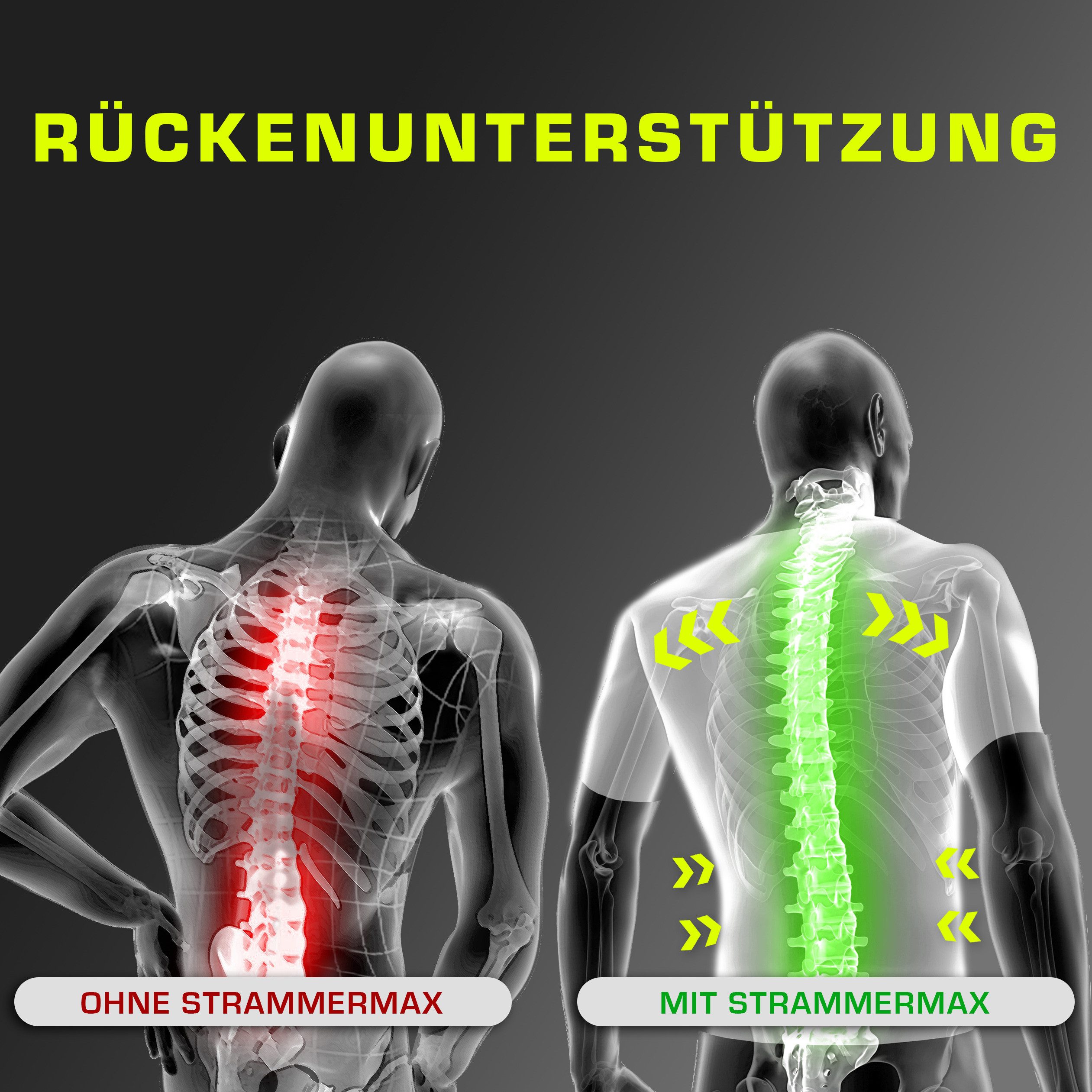 Strammer Max Performance® Kompressionsshirt Premium Tank Top mit Kompressionseffekt Shapewear, unterstützt die Haltung