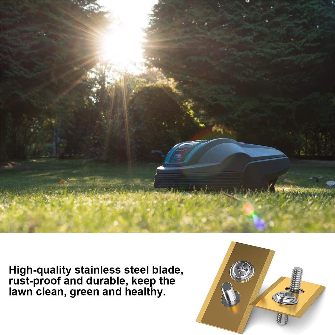 VERCO Mährobotermesser für Worx Mähmesser (inkl. Schrauben, 30 Stück), Titan Messer Ersatz Klingen Set rostfrei