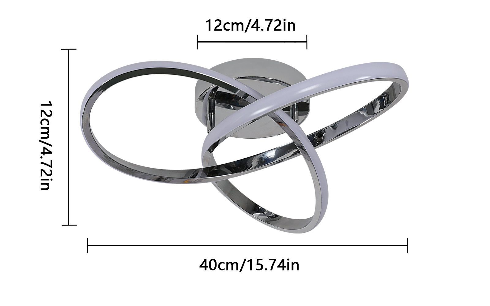 Goeco Deckenleuchte Warmweißes Licht Deckenlampe, LED Lampe, 40×12 cm, 38W, günstig online kaufen