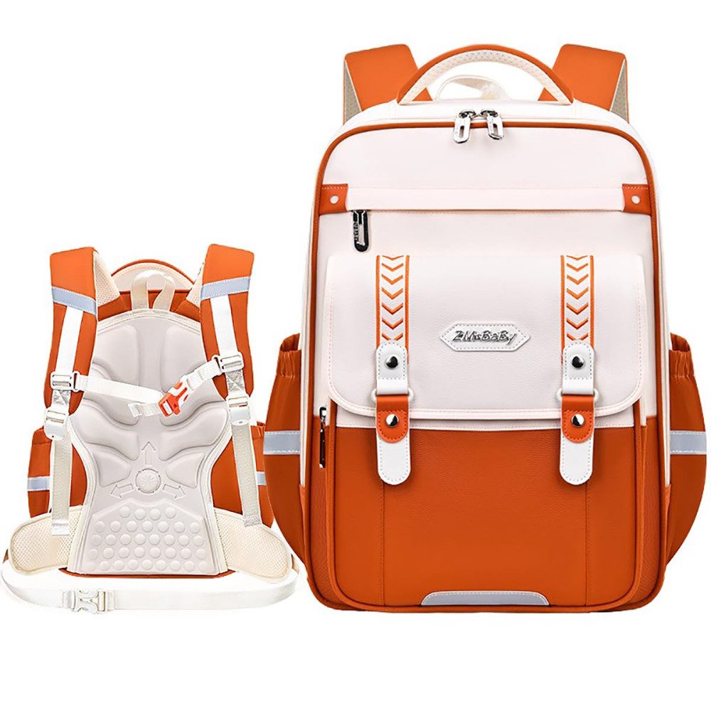 Blusmart Schulrucksack Ergonomischer Schulranzen für Grundschüler (Bequeme Rückenstütze, reflektierende Streifen, Wasserdichtes Design, Mehrere Fächer), Für alle Altersgruppen geeignet