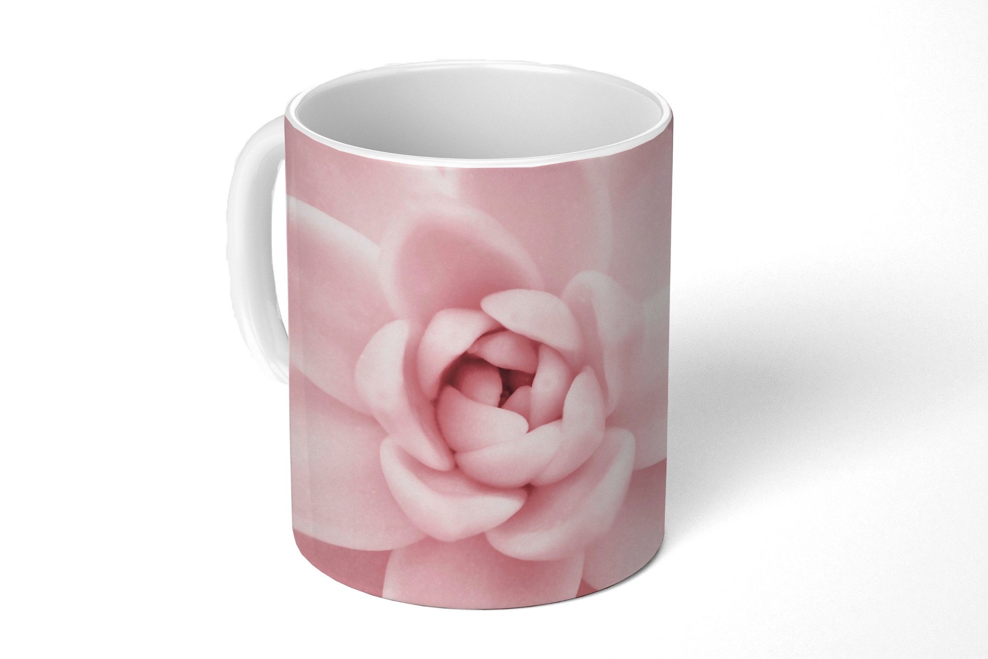 MuchoWow Tasse Blume - Rosa - Natur - Pflanze, Keramik, Kaffeetassen, Teetasse, Becher, Teetasse, Geschenk