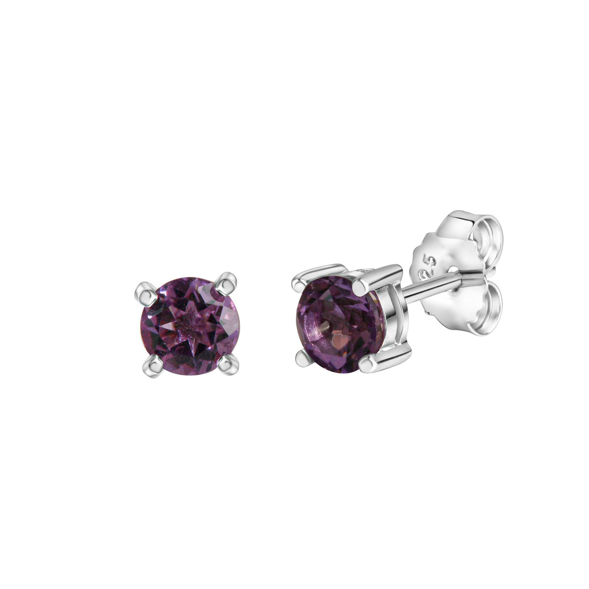 Vivance Paar Ohrstecker 925-Sterling Silber rhodiniert Amethyst günstig online kaufen