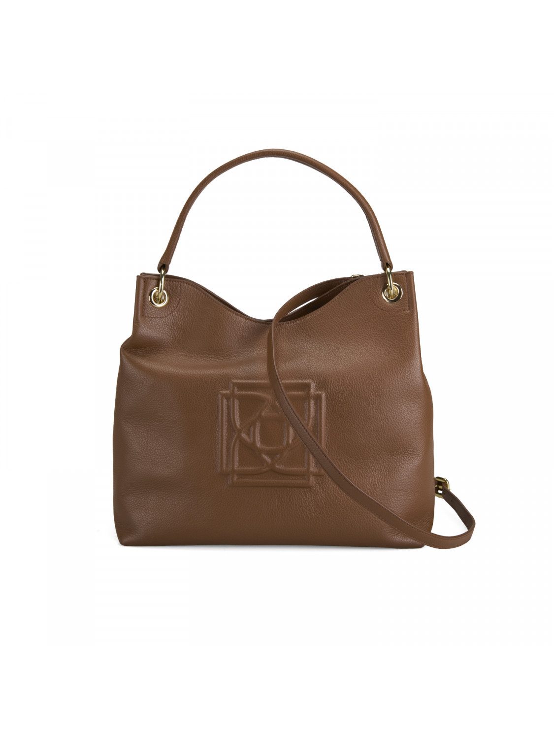 Desa Handtasche Desa Damen-Umhängetasche aus Leder – Magnetverschluss, Polyesterfutter