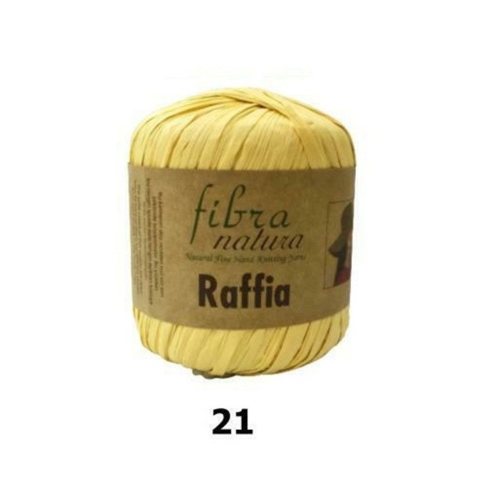 Himalaya Strickfein Himalaya Fibra Natura Raffia Strickgarn 116-21 Blass Gelb Häkelwolle, (1-St)