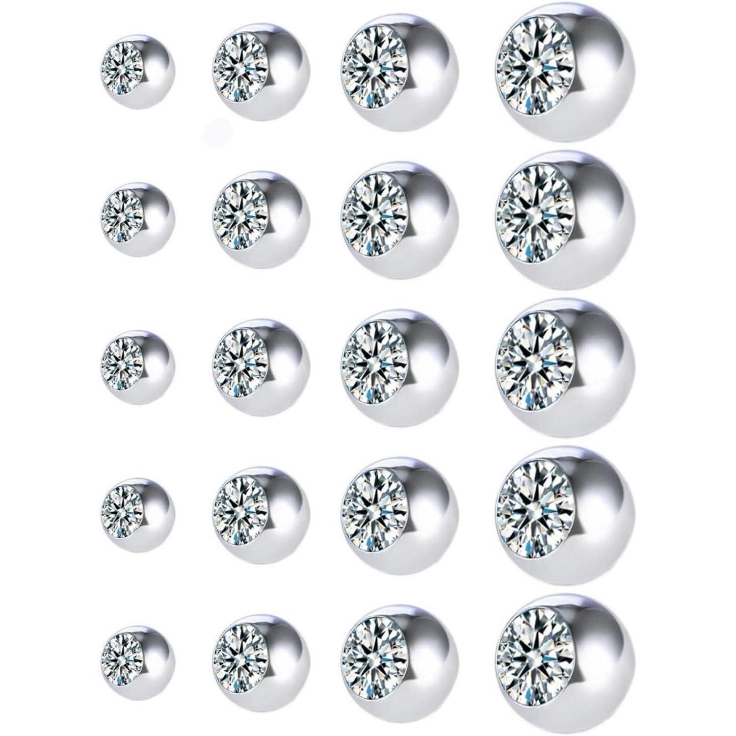 Gojewen Piercing-Set Piercing Kugeln Silber Ersatzkugel günstig online kaufen