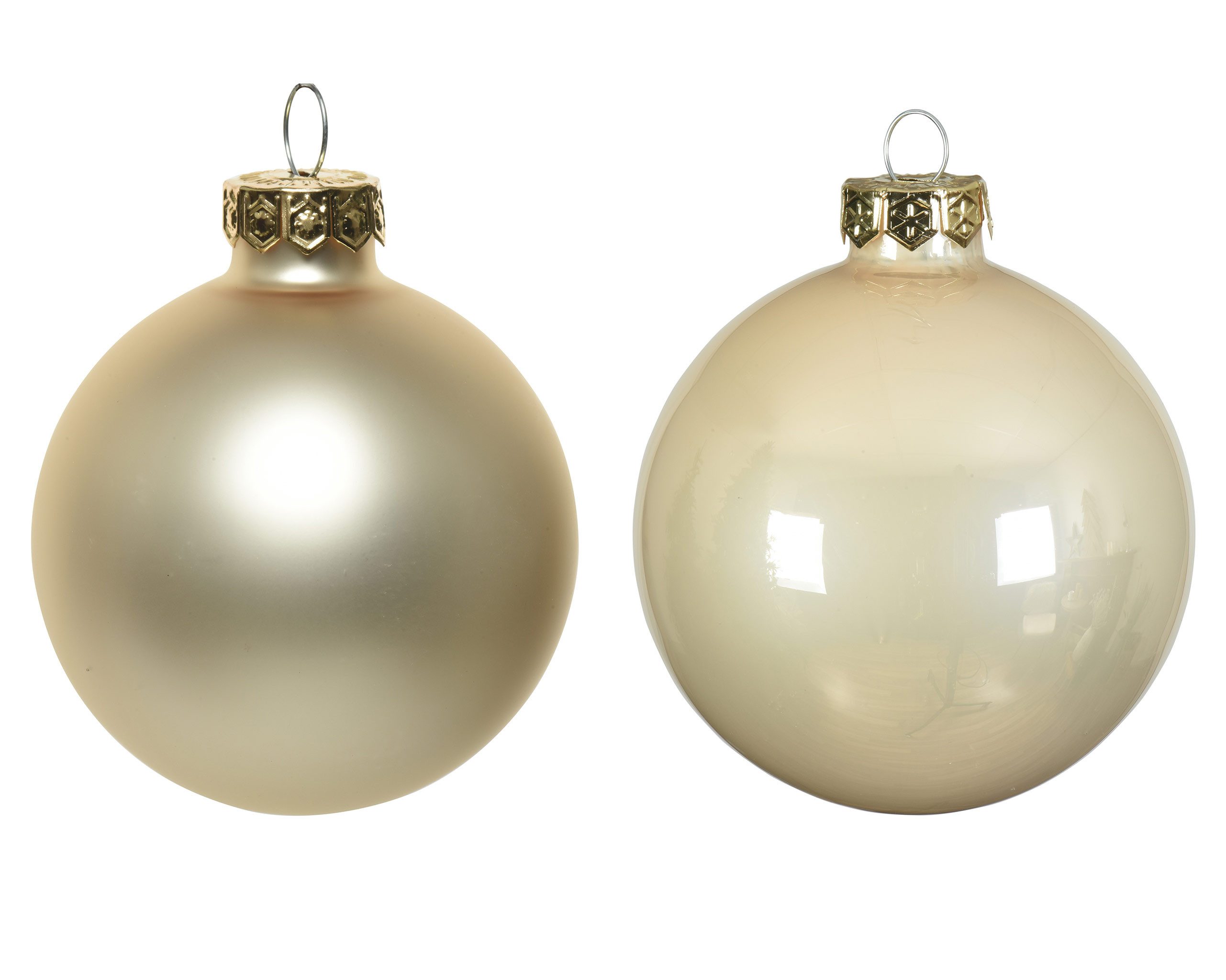 Kaemingk Weihnachtsbaumkugel, Weihnachtskugeln Glas 6cm x 10 Stück - Perle