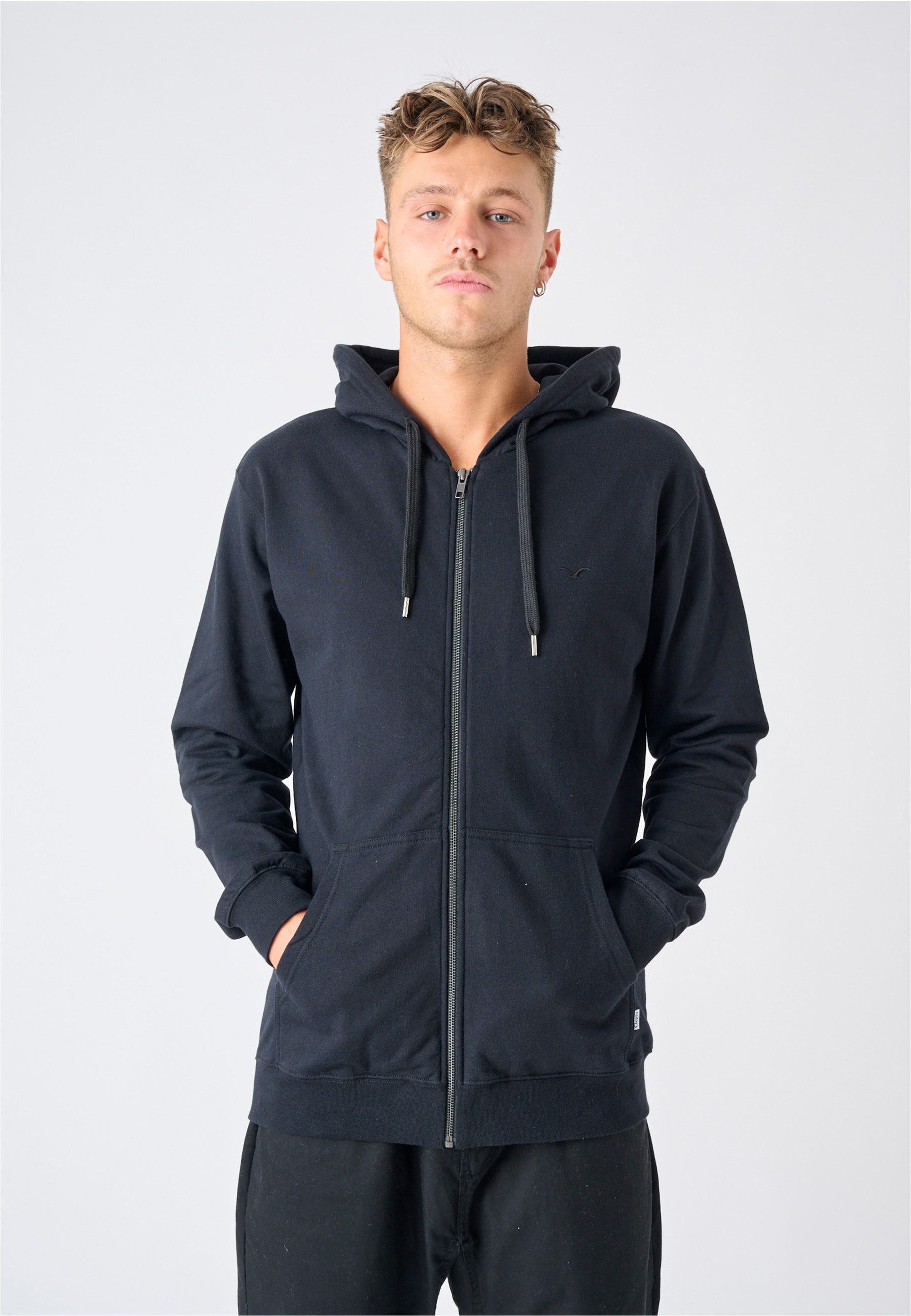 Cleptomanicx Sweatjacke Ligull mit kleiner Möwenstickerei
