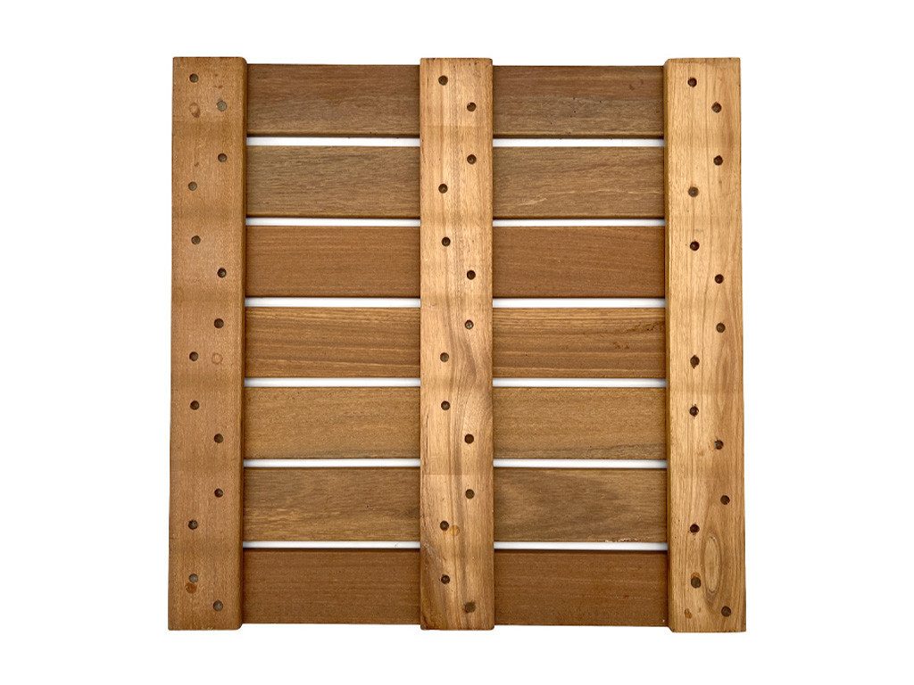 Belladoor Terrassenplatte Terrassenfliese Bangkirai Holzfliese, Holz 50x50, Braun