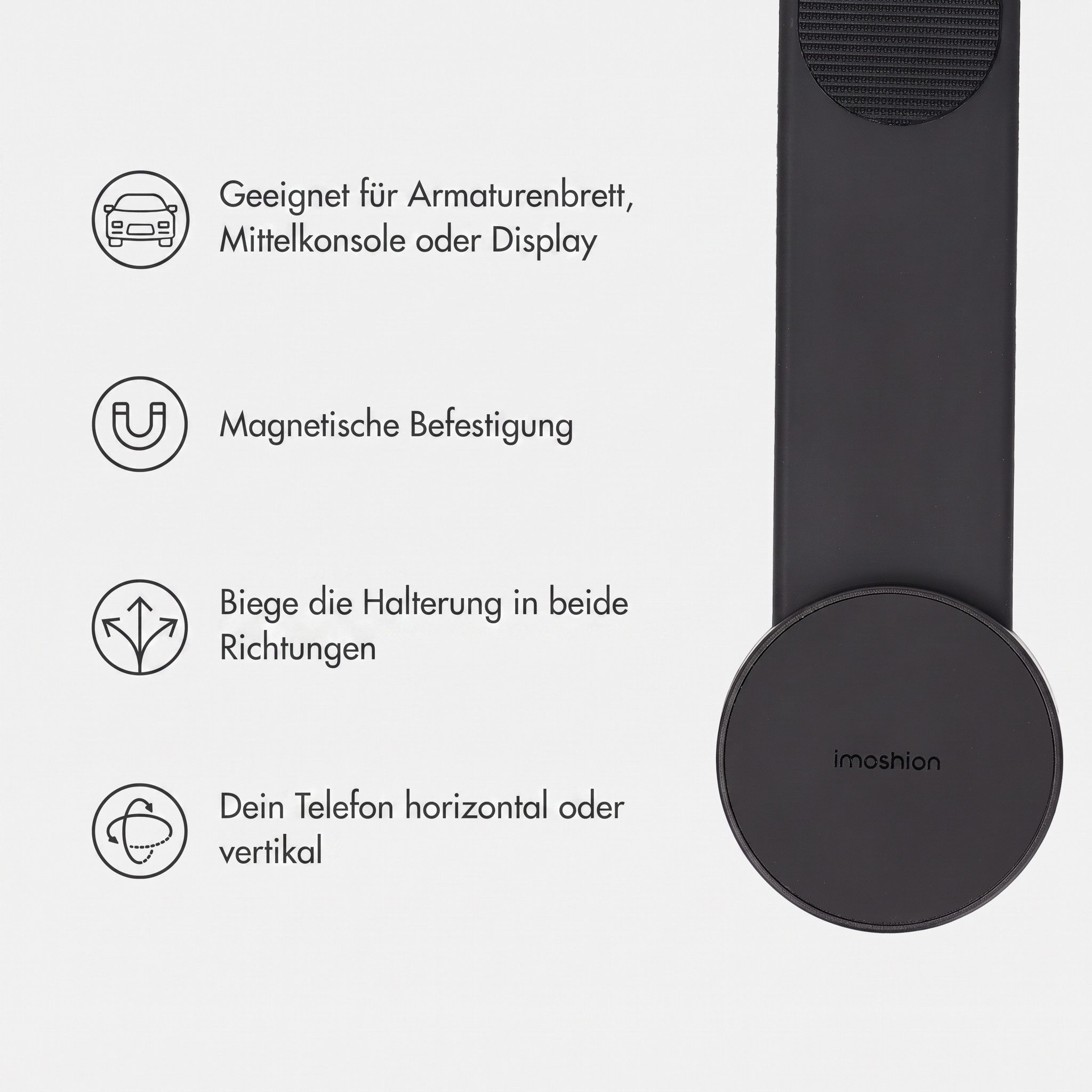 imoshion Handy-Halterung imoshion Flexible Handyhalterung Auto - Magnetisch - Armaturenbrett/Di, (1-tlg) – Bild 2 von 5