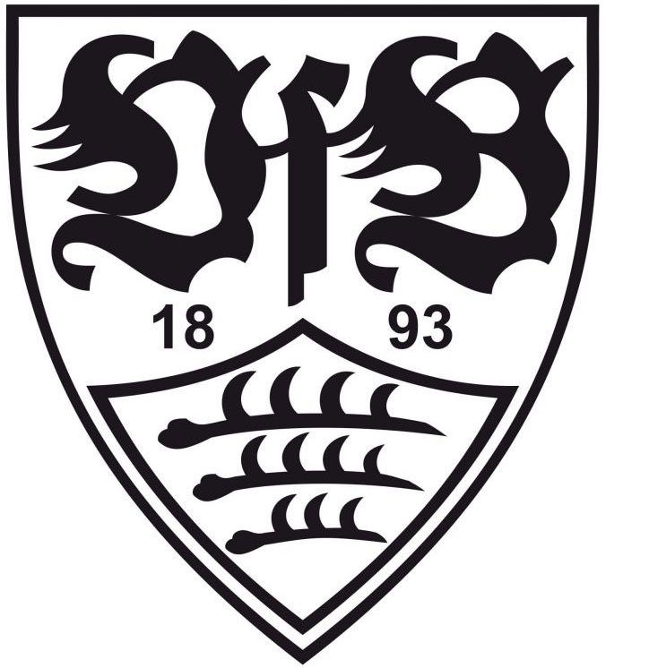 Wall-Art Wandtattoo Fußball VfB St) Stuttgart Logo (1