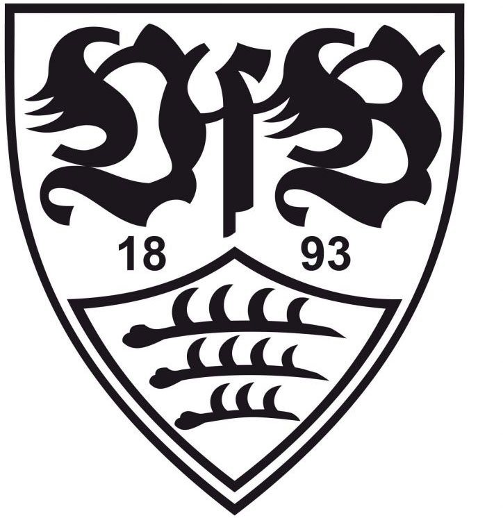 Wall-Art Wandtattoo Fußball VfB Stuttgart Logo (1 St)