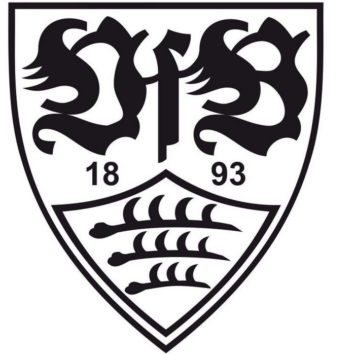 Wall-Art Wandtattoo Fußball VfB Stuttgart Logo (1 St)