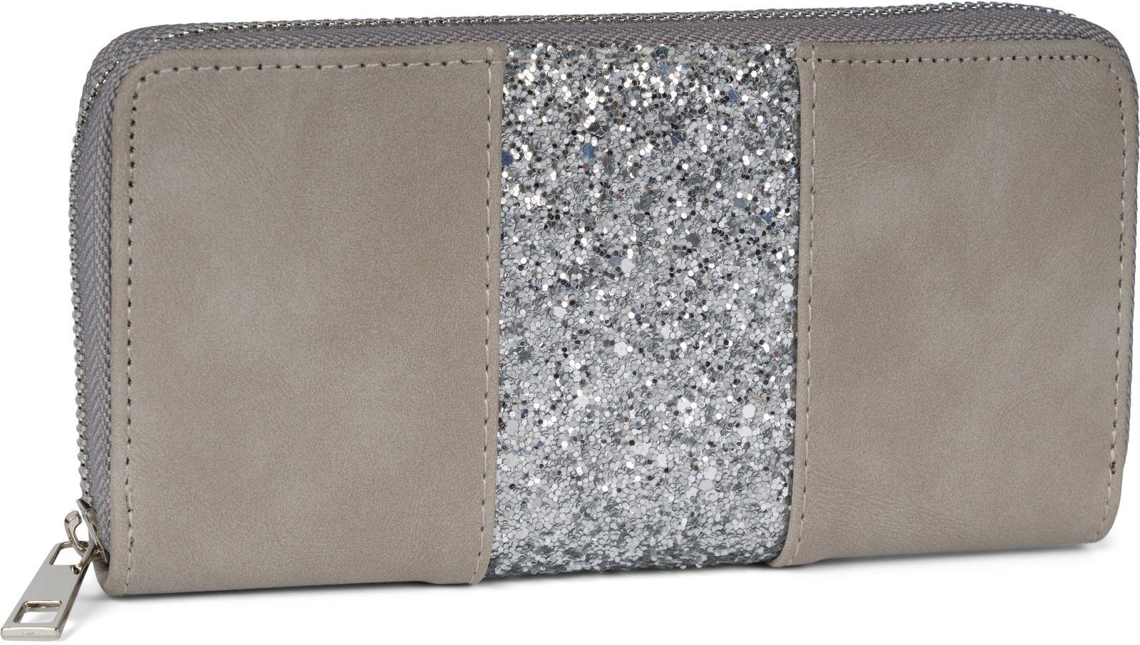styleBREAKER Geldbörse Geldbörse mit Pailletten Streifen (1-tlg) günstig online kaufen