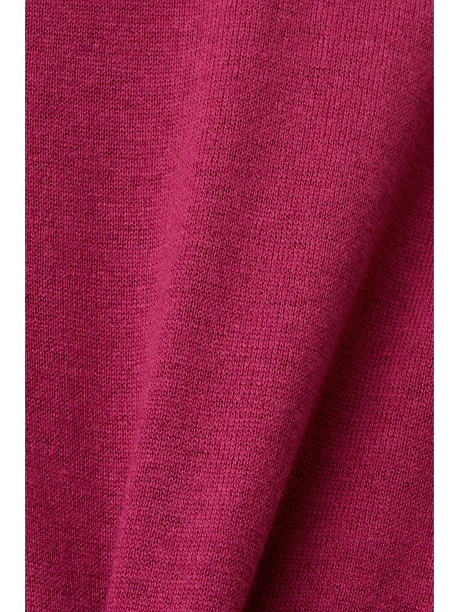 Esprit Collection Poloshirt Mesh-Poloshirt aus DARK PINK Baumwollmix