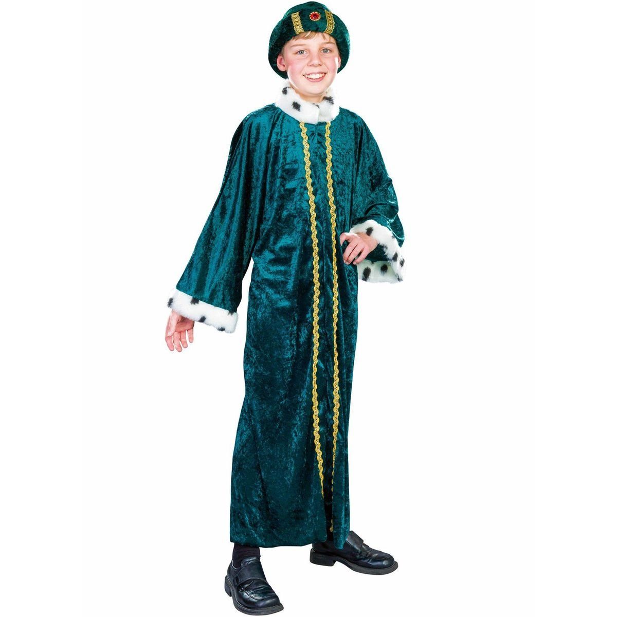 Festartikel Müller GmbH Kostüm Sternsinger Heilige Drei Könige für Kinder Grüner Mantel