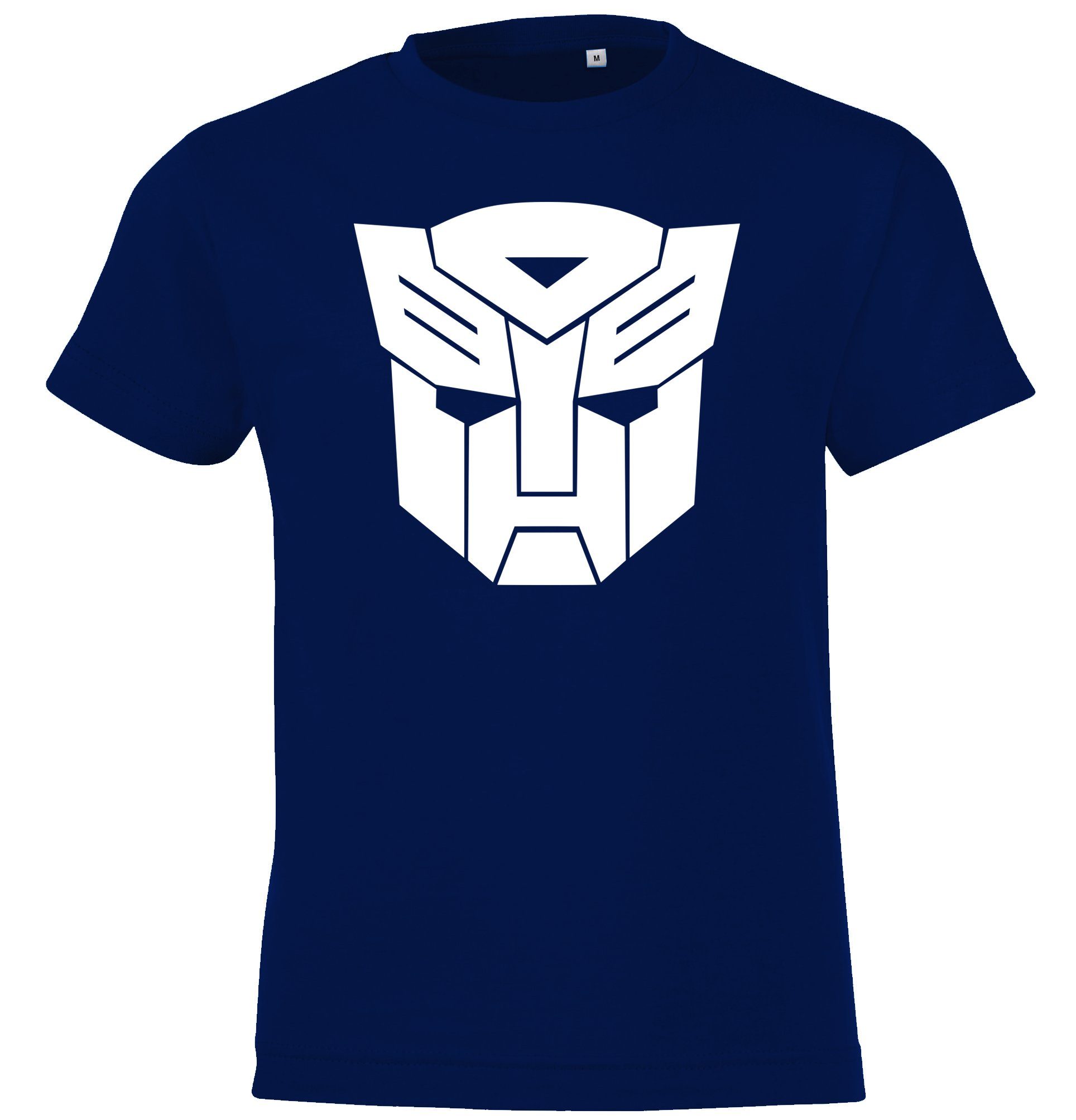 Youth Designz T-Shirt Autobot Kinder T-shirt mit trendigem Frontprint Navyblau