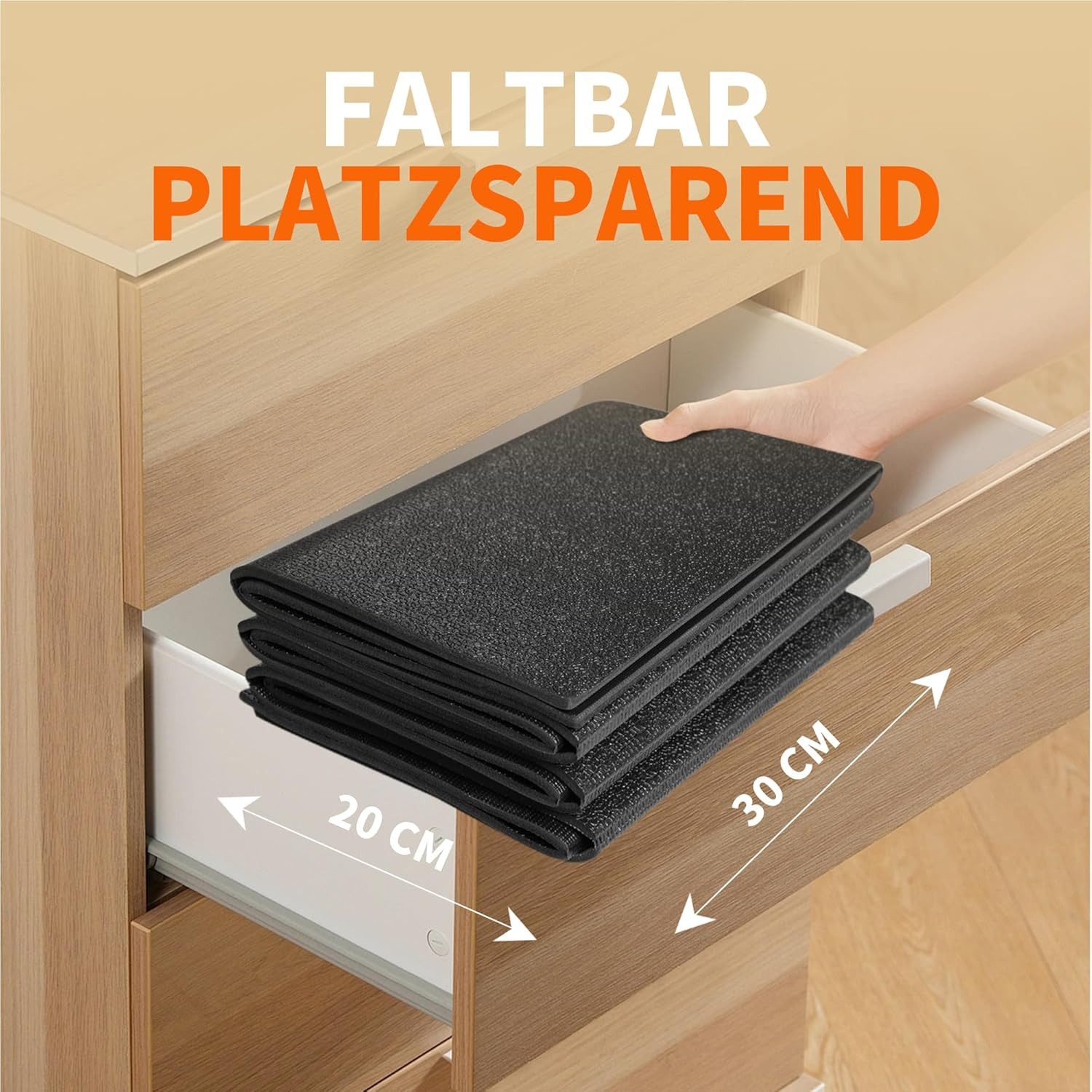 SURFOU Bodenschutzmatte Laufbandmatte 140x60cm,Bodenschutzmatte Laufband,faltbare Unterlage, hochdichte,schalldämmend & stoßdämpfung,für Teppich & Hartböden