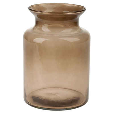 matches21 HOME & HOBBY Dekovase Große Vase aus Glas moderne Bodenvase in braun Ø 14x2 cm
