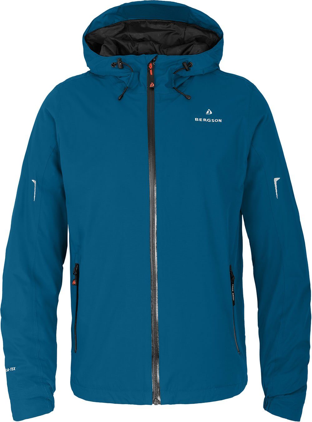 Bergson Outdoorjacke EGGEN THERMO mm Herren wattiert, blau Regenjacke, Wassersäule, Saphir 12000 leicht Normalgrößen