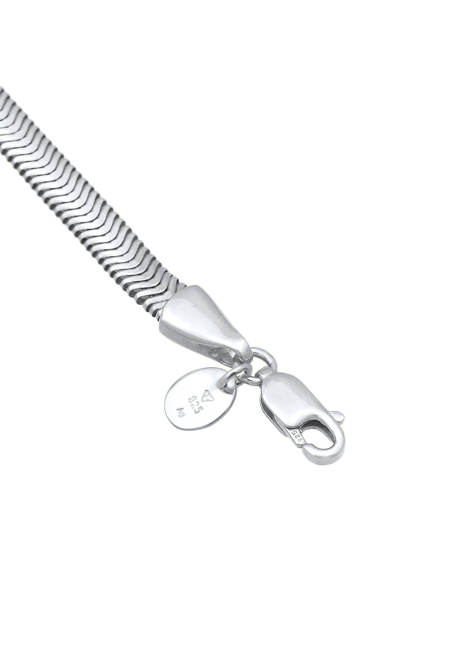 Elli Premium Armband Schlangenkette Elegant 925 Flach Silber