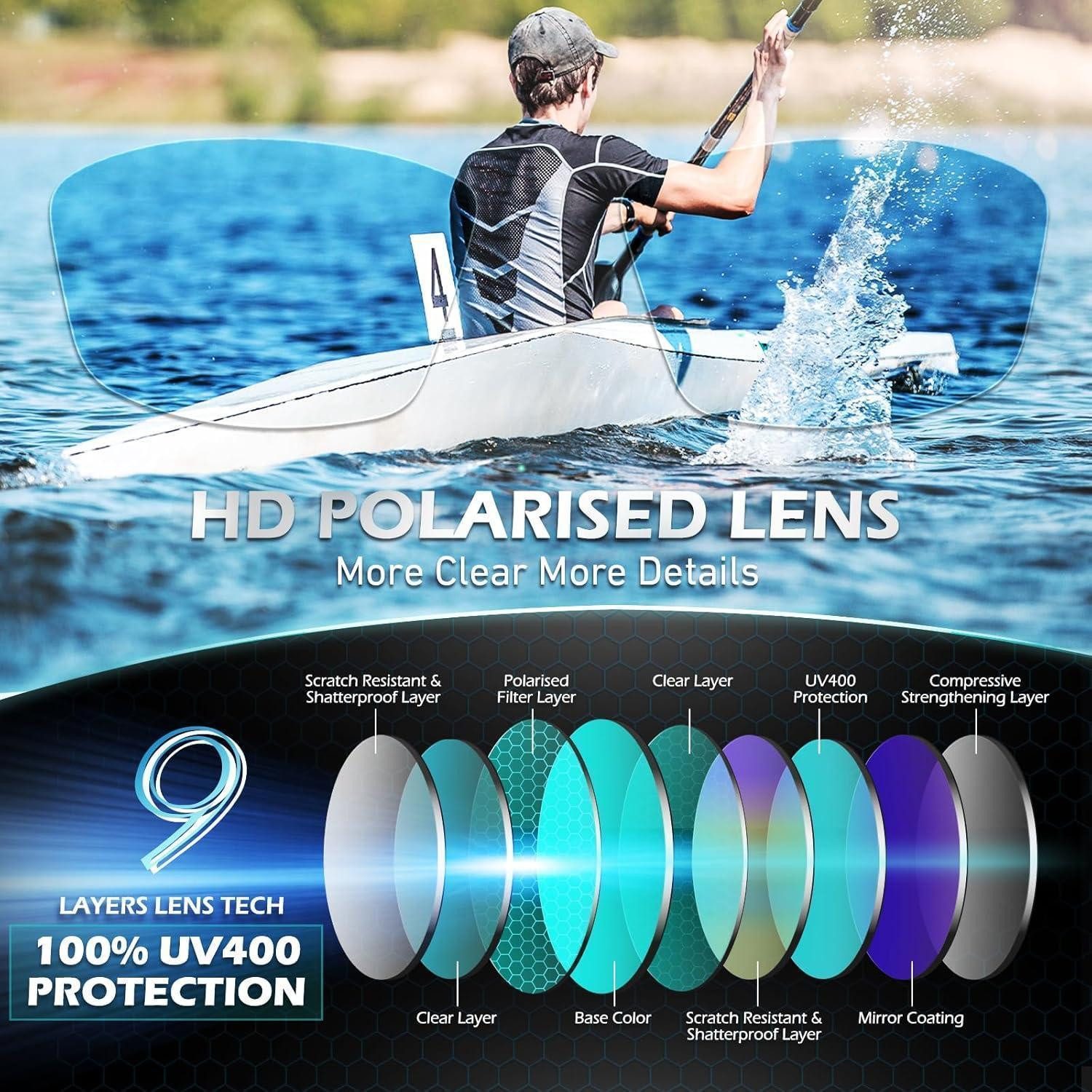 LuxusKollektion Sonnenbrille Sonnenbrille Polarisierte Sportbrille Herren Damen