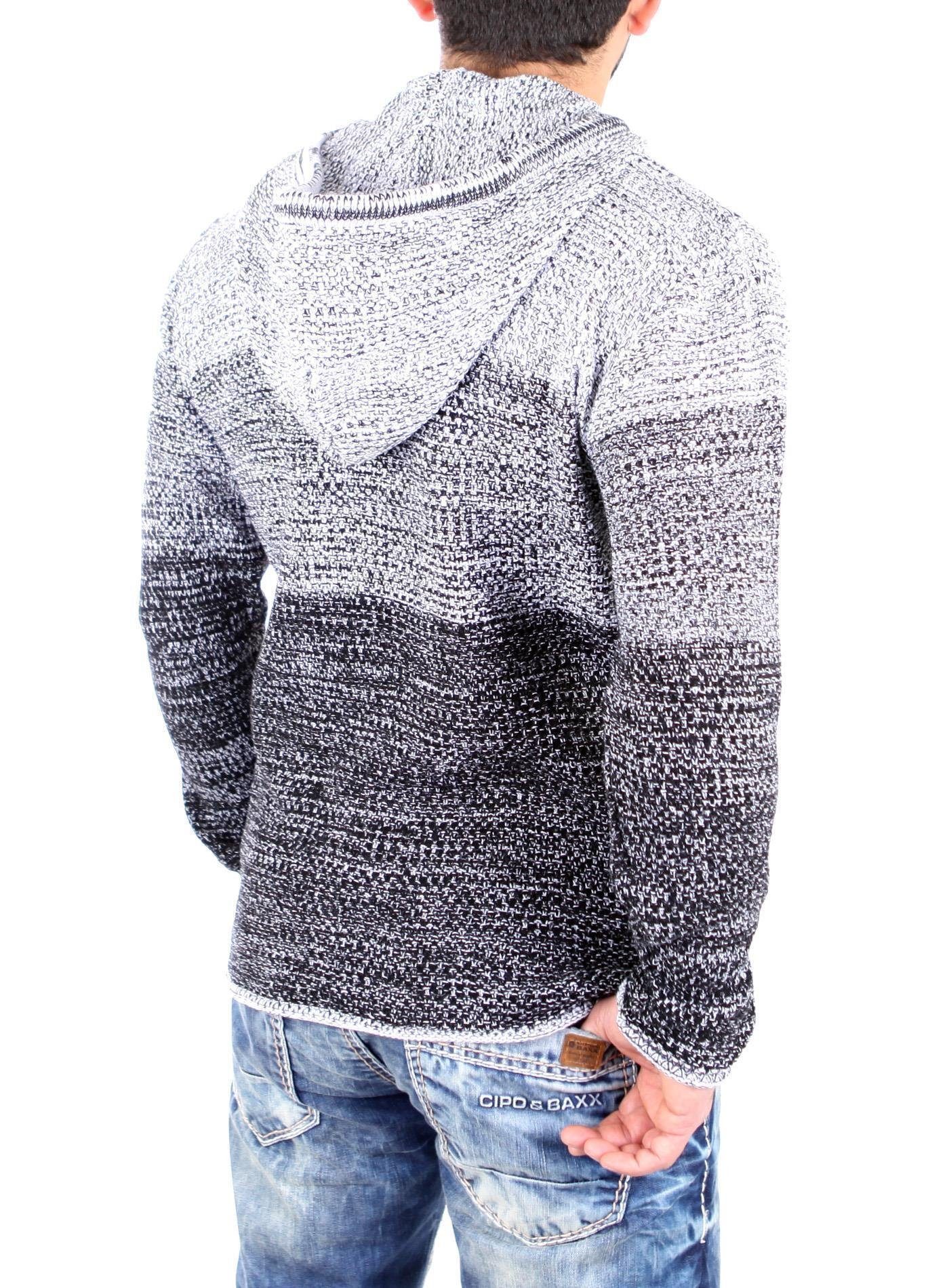 Reslad Strickpullover Reslad Strickpullover Herren Colorblock Kapuzen-Pullo günstig online kaufen