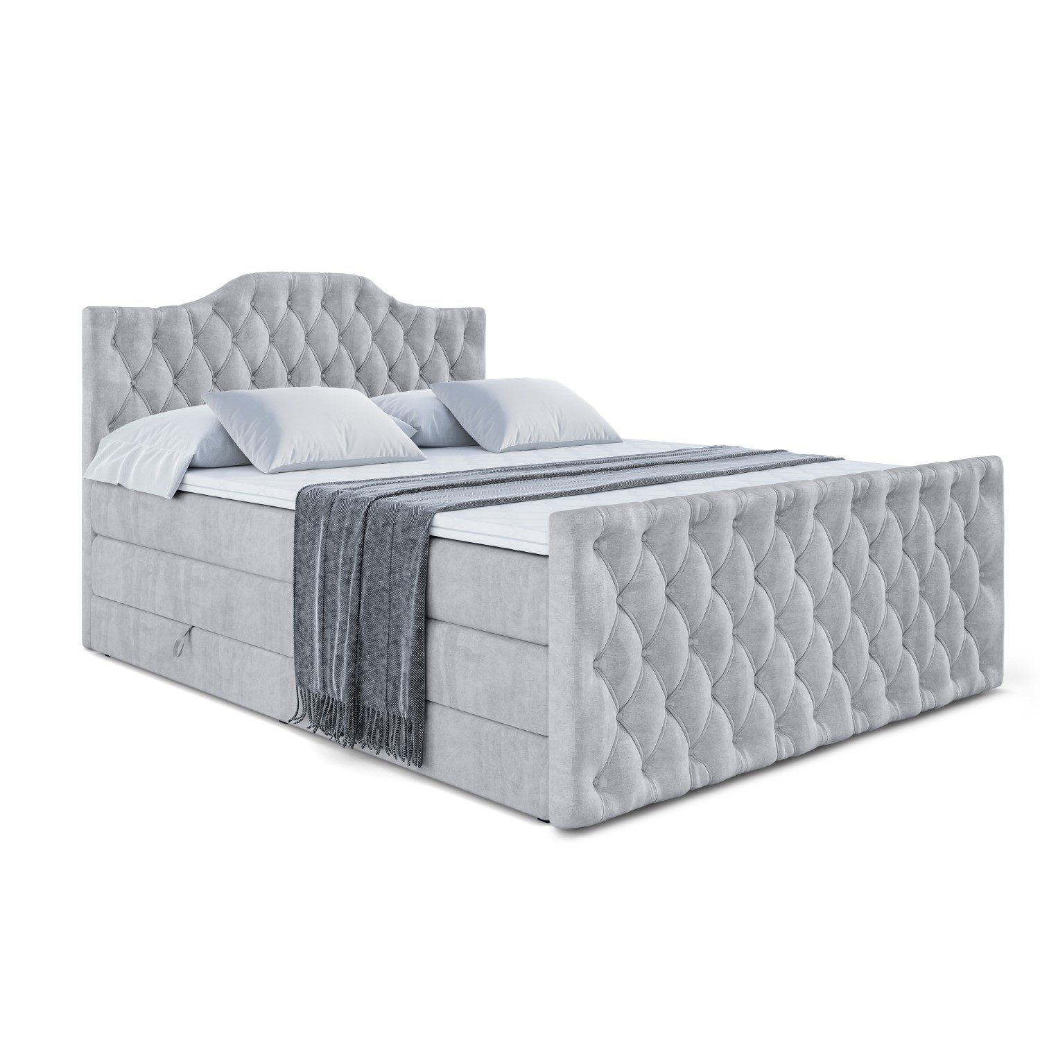 ALTDECOR Boxspringbett VILA-1-Z KING (Multipocket-Matratze H4, günstig online kaufen