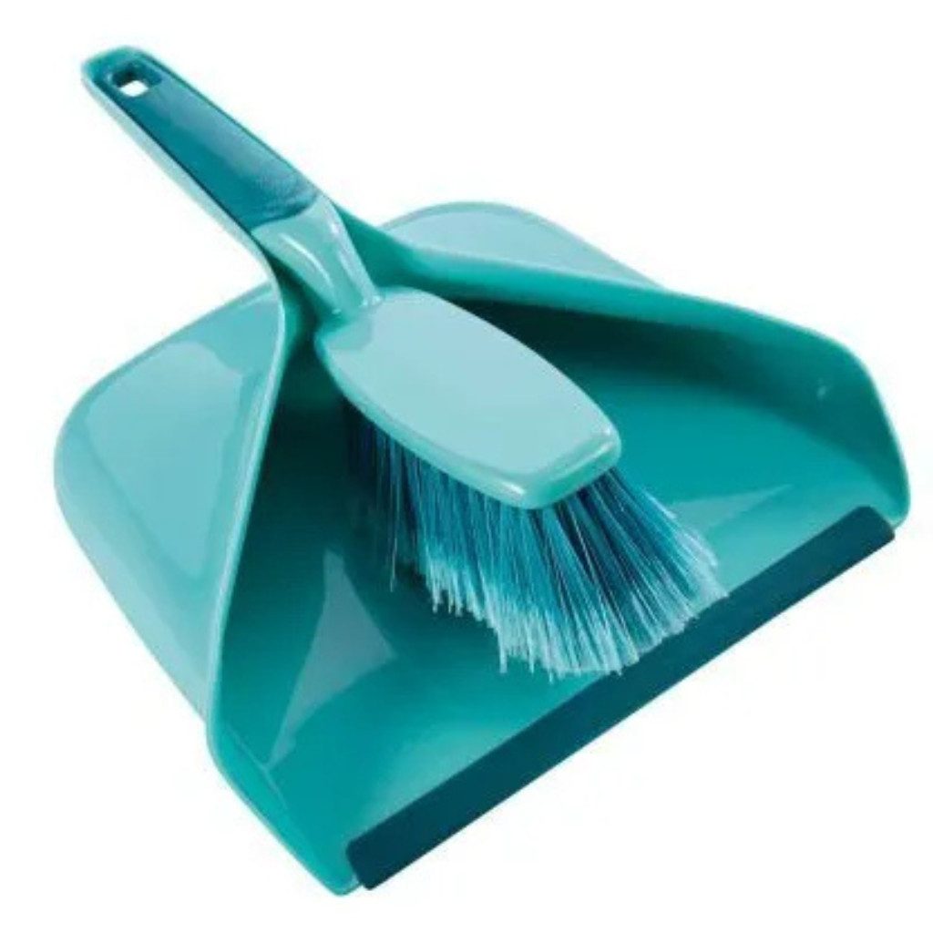 Leifheit Reinigungsbürsten-Set LEIFHEIT Handkehrset türkis, Fliesen, (Packung, 2-tlg., 26,5cm), Ideal für den Innenbereich